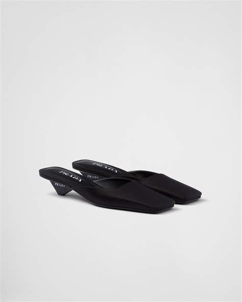 prada black bow mules|prada mules.